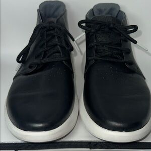Timberland Black Leather Sneakers with White Outsole